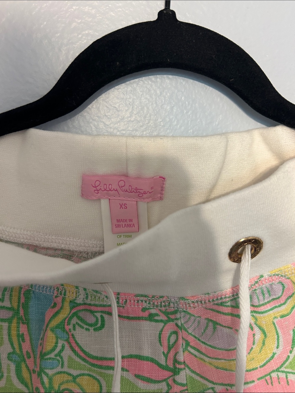 Lilly Pulitzer Pink, Green & Yellow Paisley Drawstring Pants - Picture 2 of 4